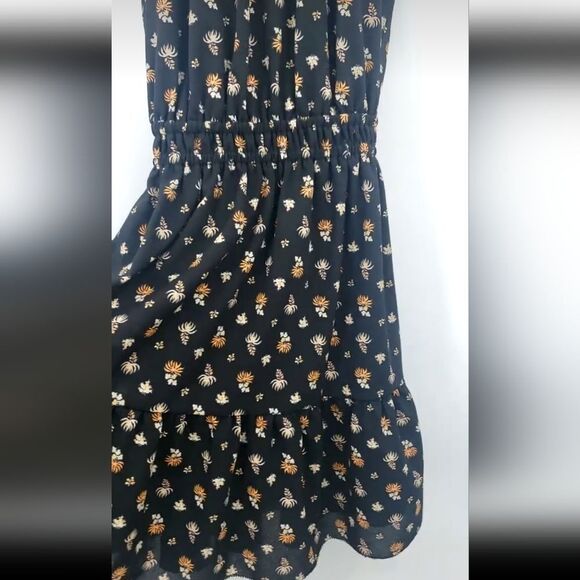 Wilfred Halter Style Black Floral Mini Dress XS - Picture 12 of 14